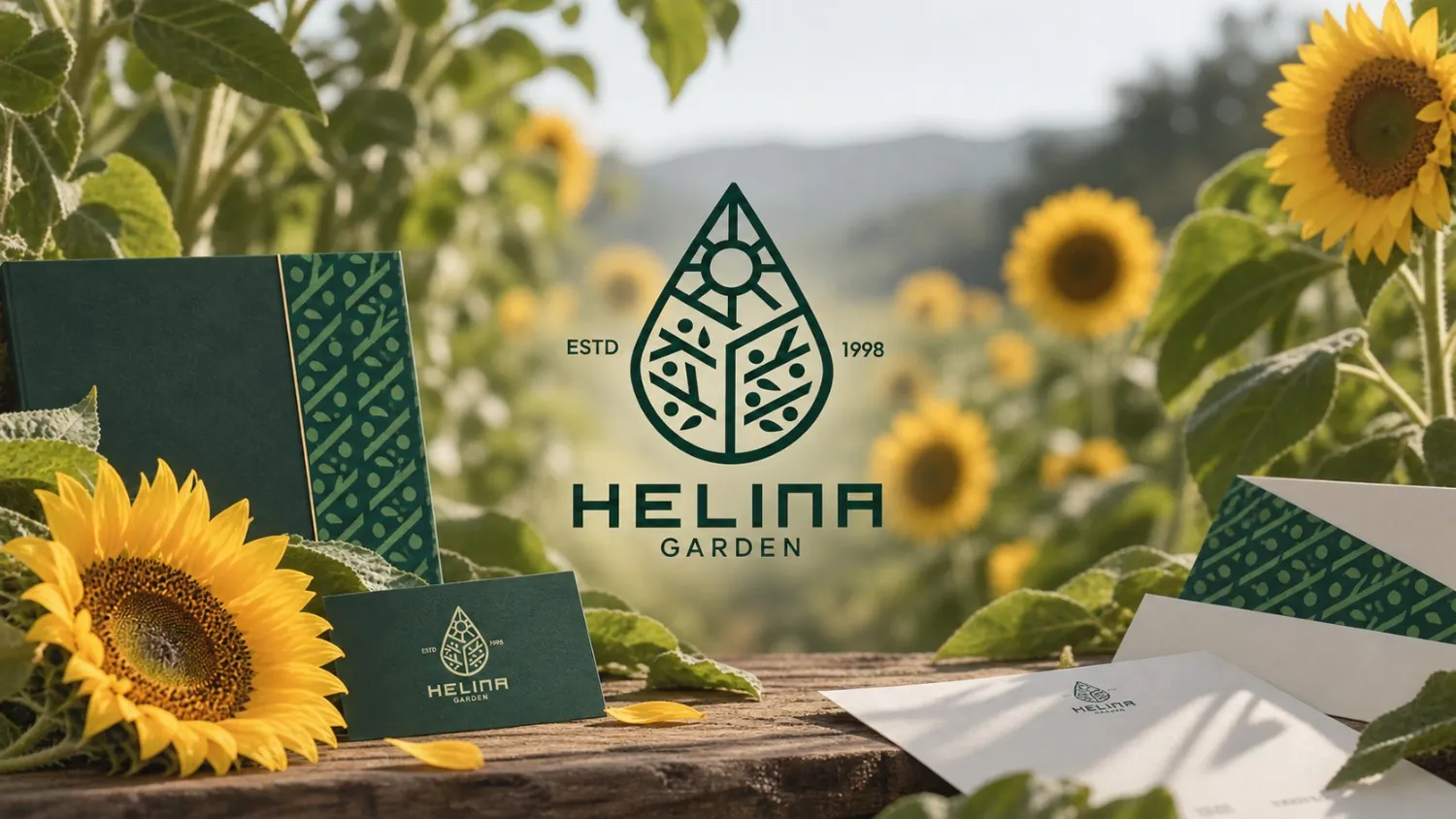 Helina Garden - Logo & Visual Identity for a Sunflower Plantation
