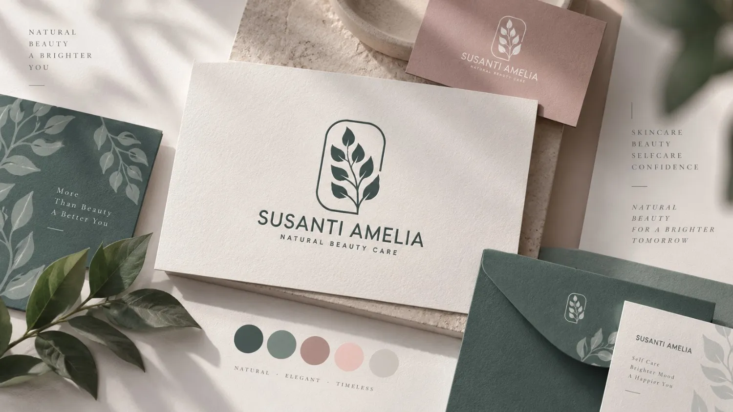 Susanti Amelia - Botanical Brand Identity & Logo Design