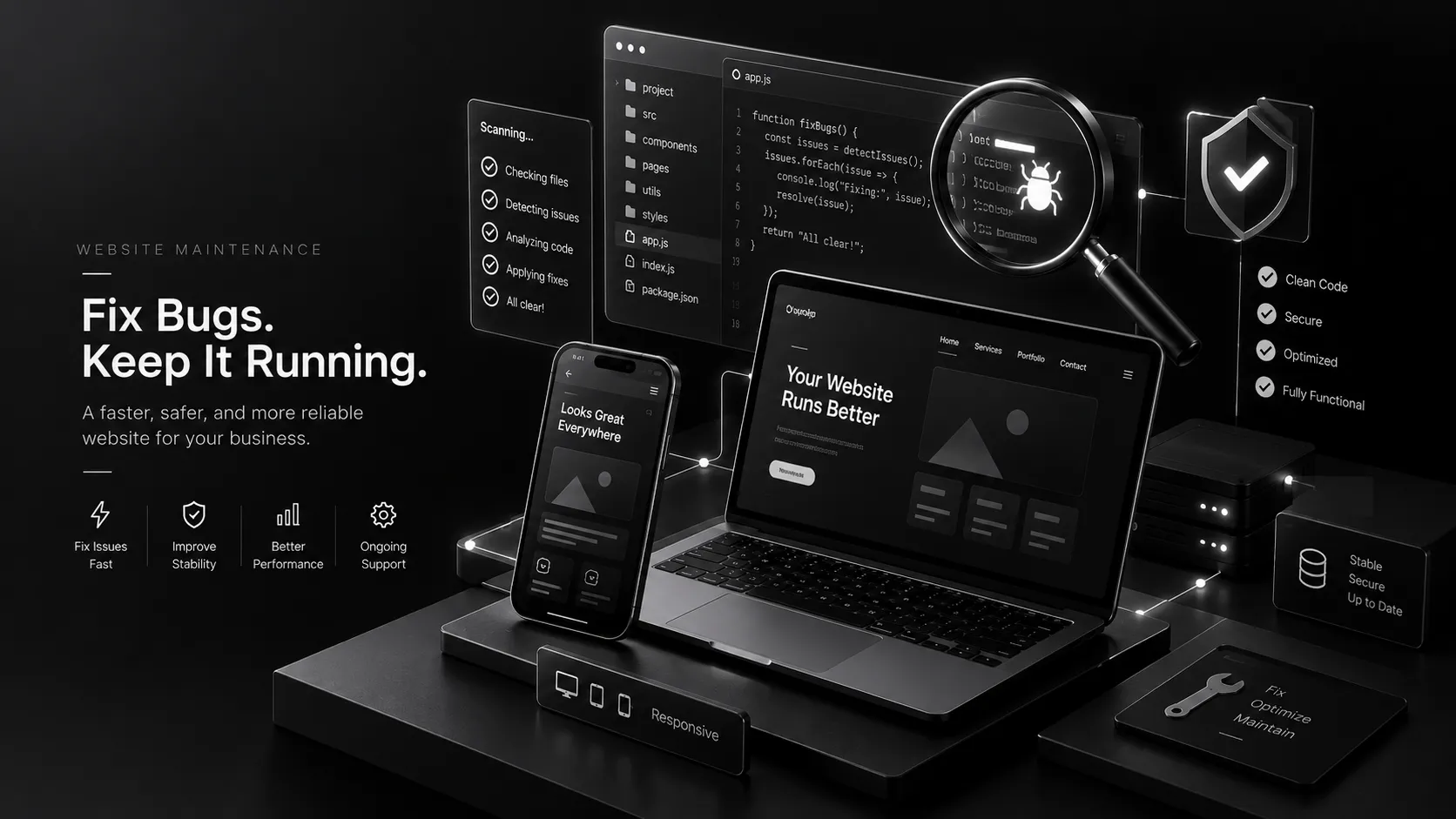 Bug Fixing & Responsiveness Solutions