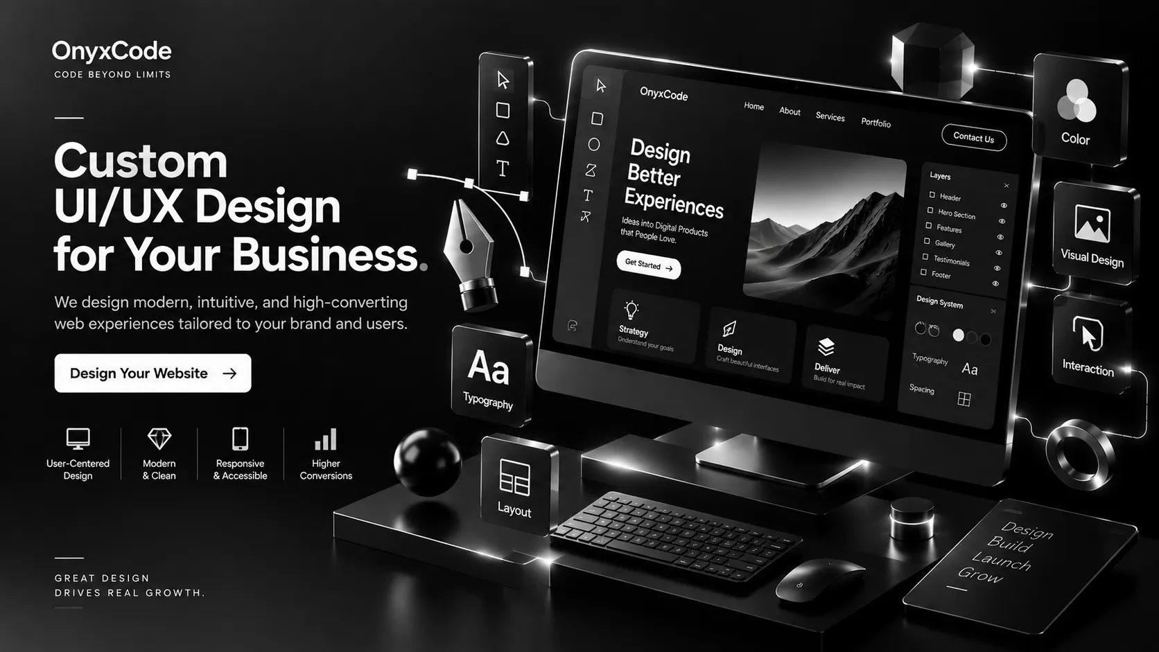 Custom Website UI/UX Design Service